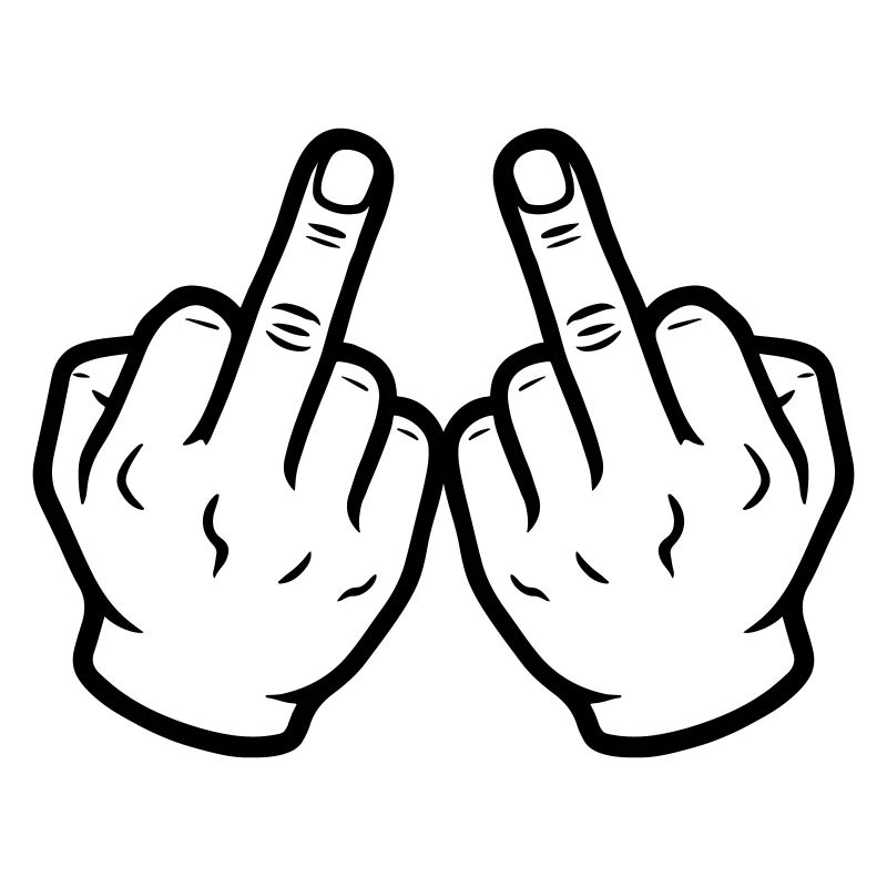 Hand Mittelfinger Frech