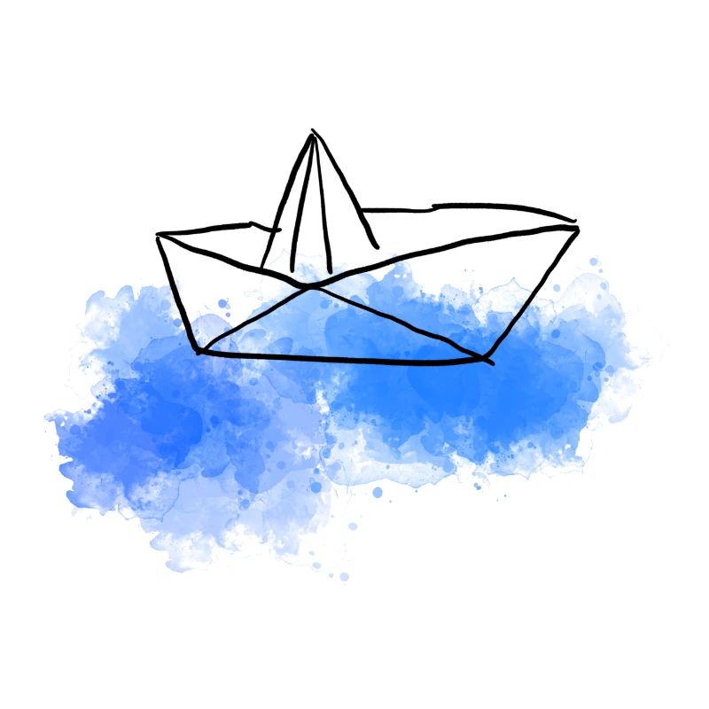 bateau eau aquarelle vacances voile éclaboussures de couleur
