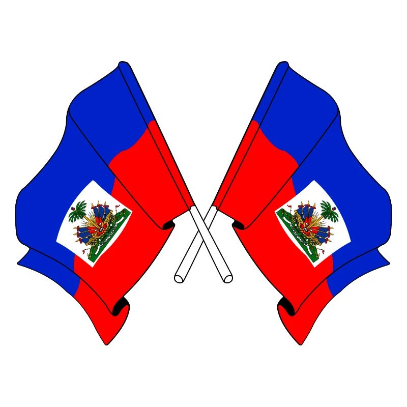 Two flags Haiti
