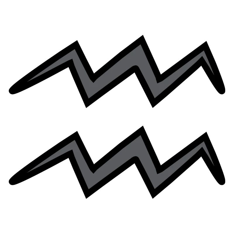 Wassermann Sternzeichen Symbol Schwarz & Grau