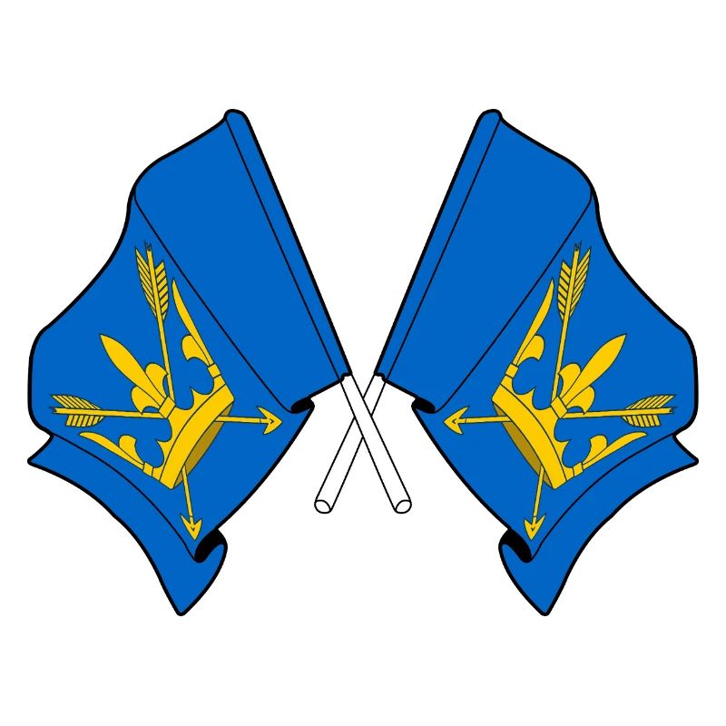 Drapeaux du Suffolk croisés