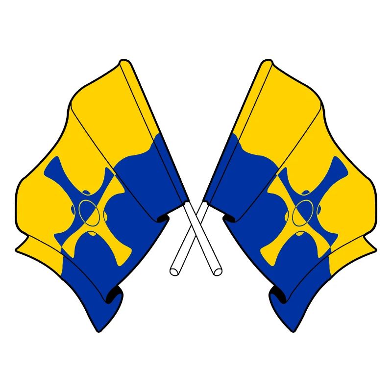 Two flags crossed – Durham