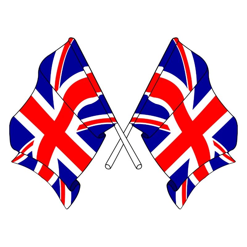 Two flags Great Britain