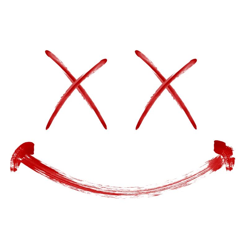 Laughing face red