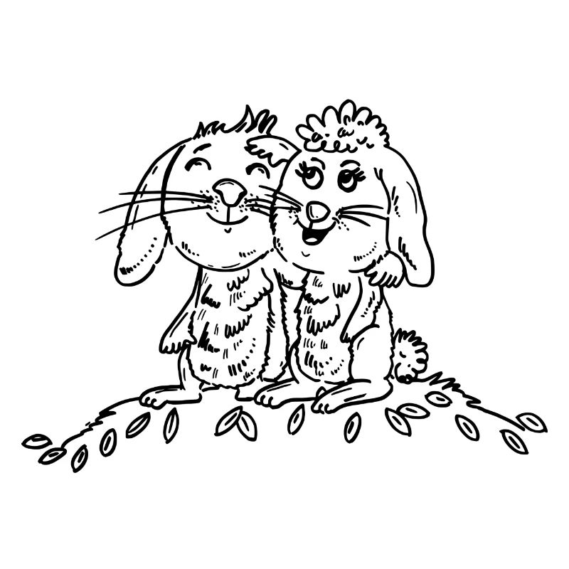 Mignons petits lapins de Pâques