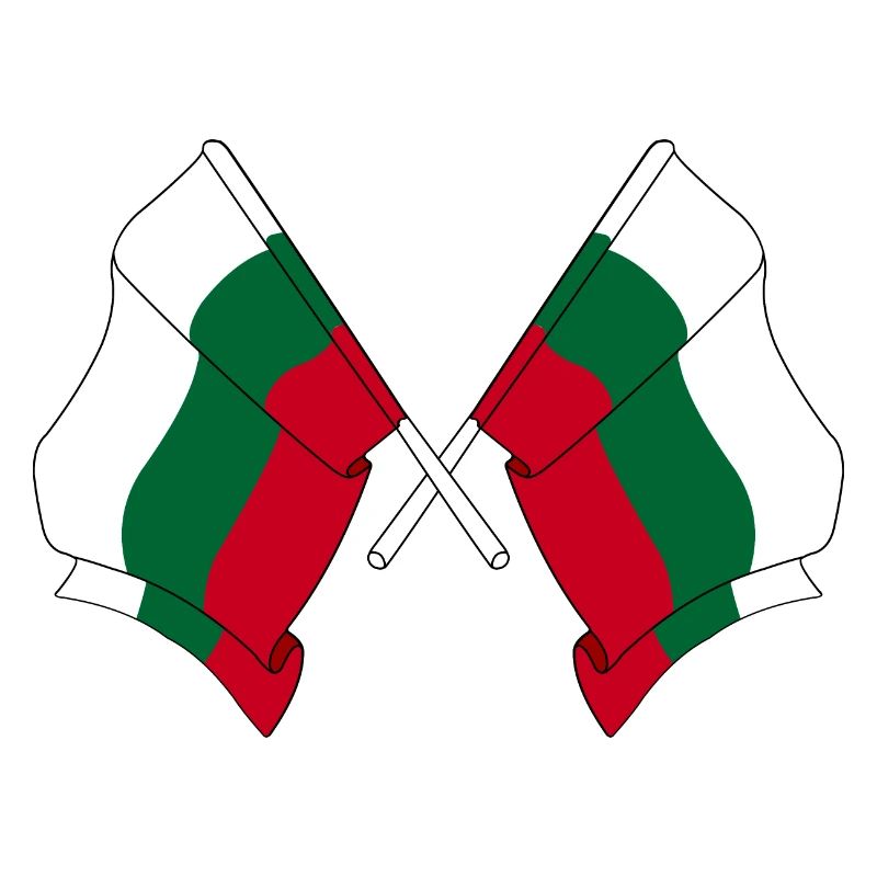 Two flags Bulgaria