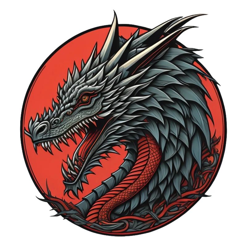 Farbiger Drache