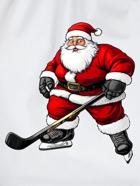 Dicker Eishockey Weihnachtsmann