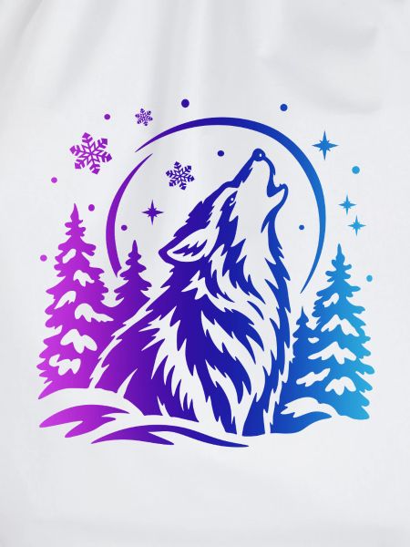 Wolf im Winterwald