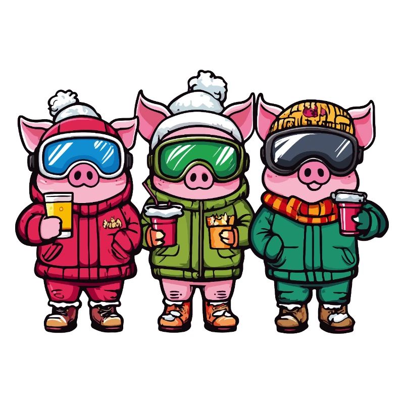 Ski Team Piglets