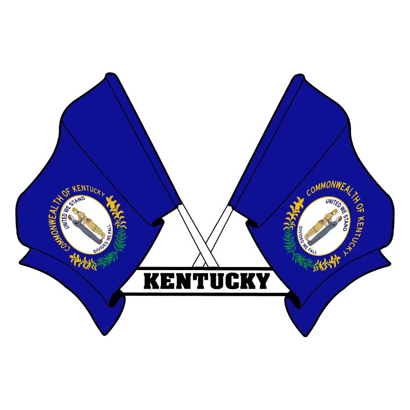 Deux drapeaux texte KENTUCKY