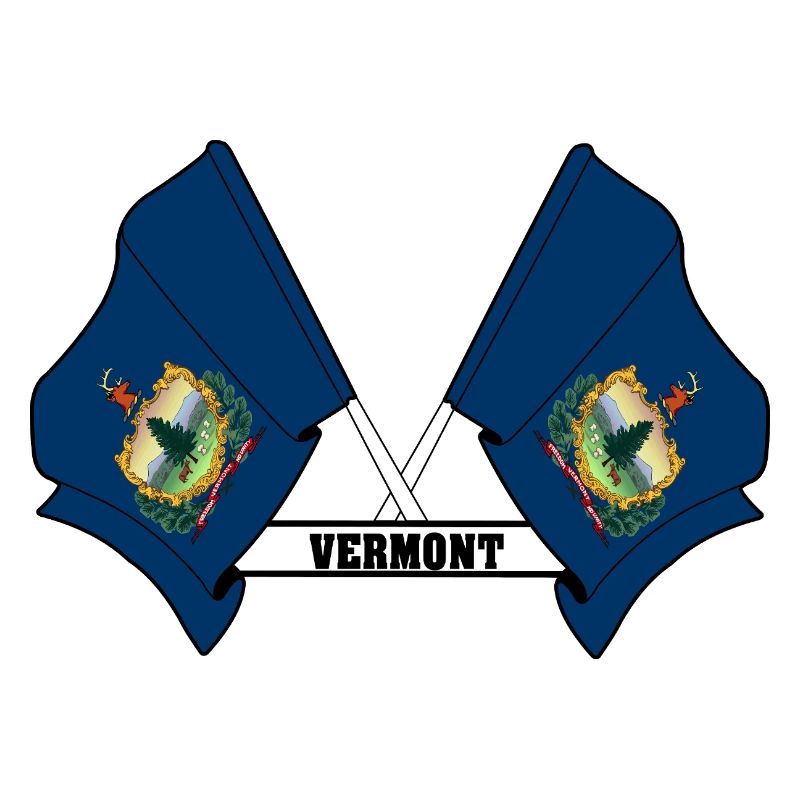 Two flags text VERMONT