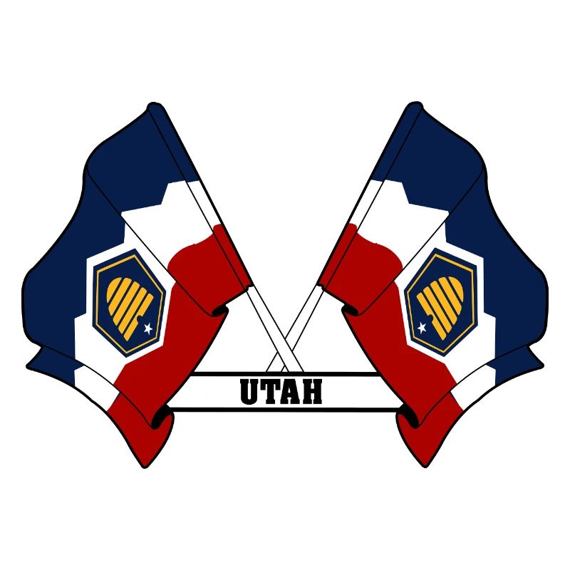 Texte à deux drapeaux UTAH