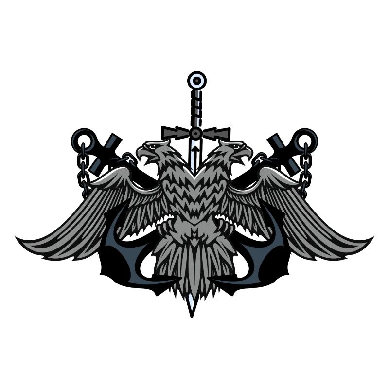 Twin Eagle Crest with Sword