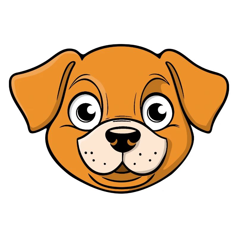 Fröhliches Bild eines Hundekopfes