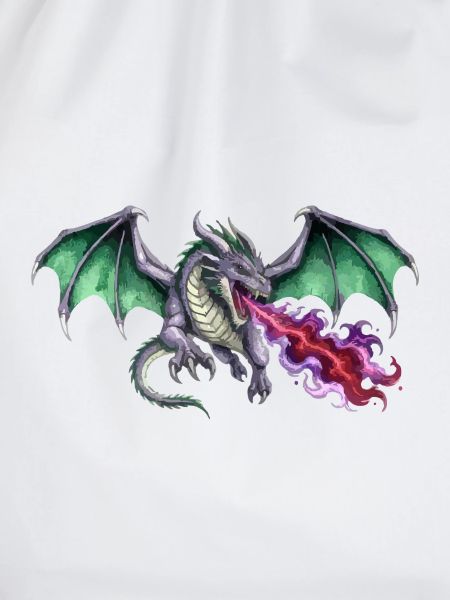 Krimson Flammen Werfender Smaragd Drachen