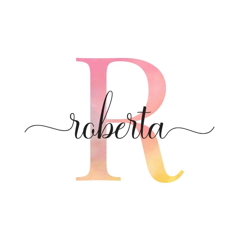 L | Monogramme | Nom | Roberta |Aquarelle