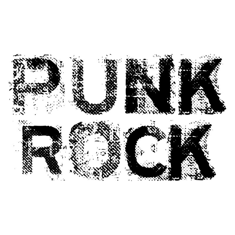 Punk Rock distressed bold logo