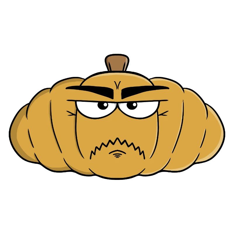 Expressive Furious Grumpy Pumpkin