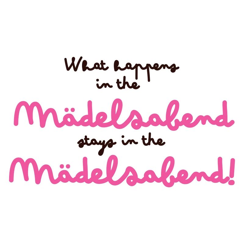 Mädchenabend Pink Schriftzug