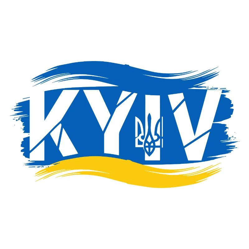 Trident ukrainien et drapeau abstrait