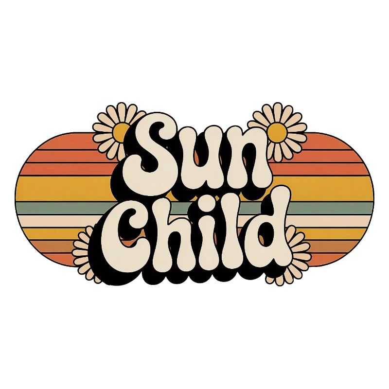 Sun Child Retro Design 70s 80s