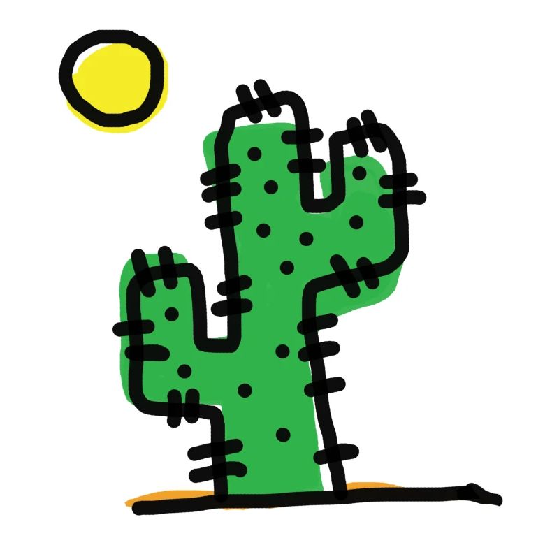 Single cactus