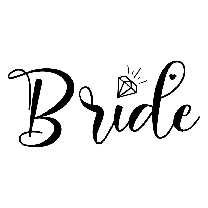 Team Bride Heart Diamond, customizable