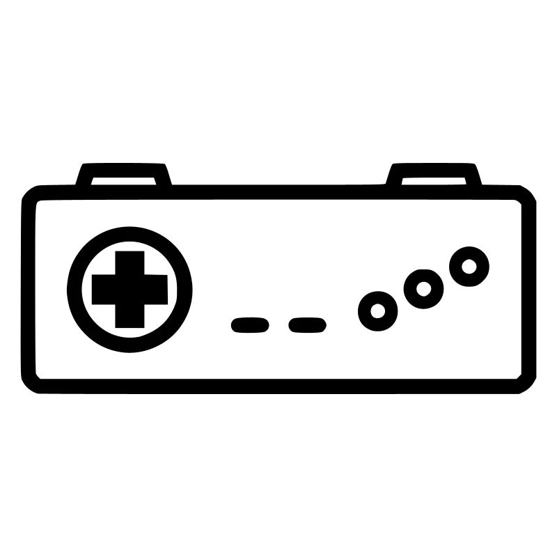 Retro Gamepad Outline Icon