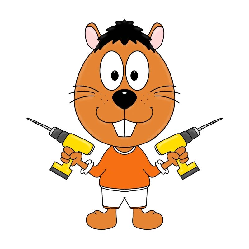 BIBER - HANDWERKER - HEIMWERKER - BOHRER - TIER