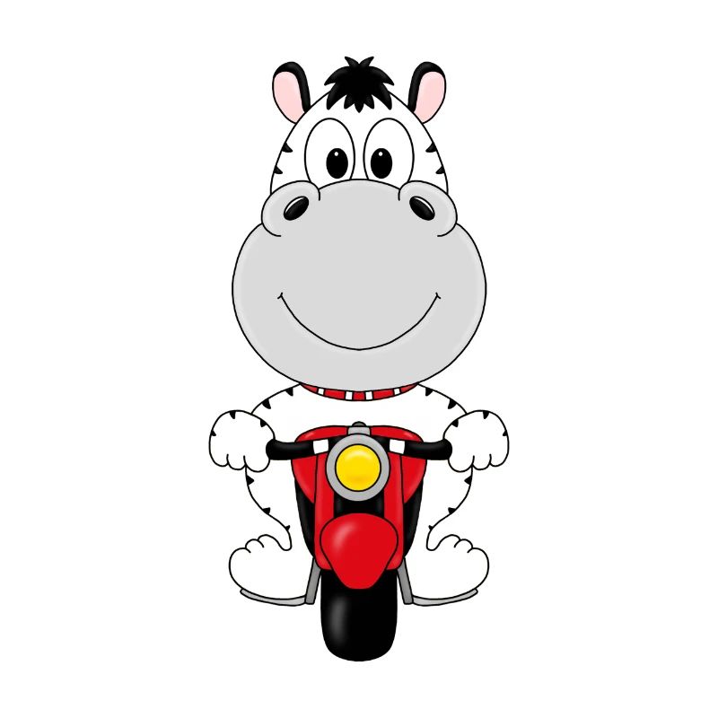ZEBRA - MOTORRAD - BIKER - TIERISCH - TIER