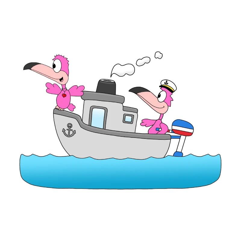 FLAMINGOS - BOOT - SCHIFF - LIEBE - SEEFAHRER