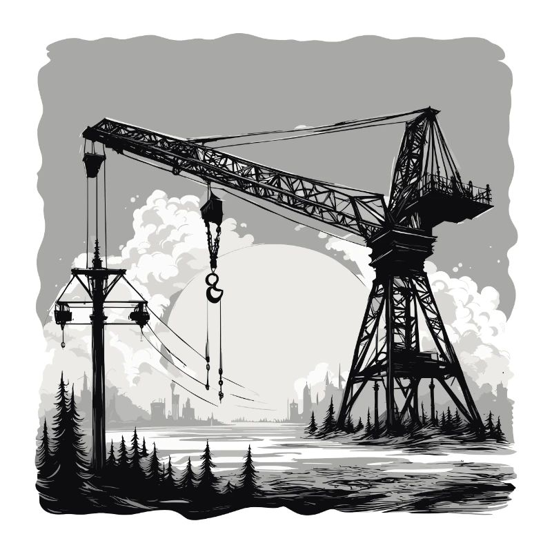 Grue / de chantier / treuil / système de grue