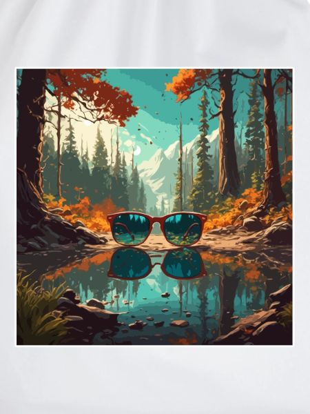 Sonnenbrille / Reflektion / Wald / Spiegelung
