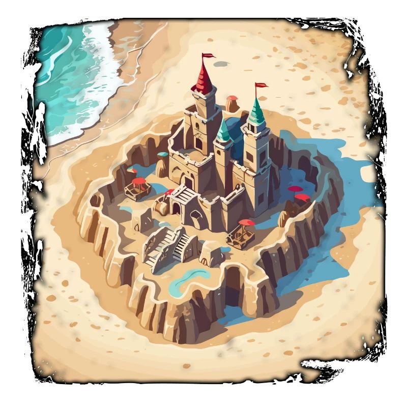 Château de sable / Construction / Jouer / Château / Vacances
