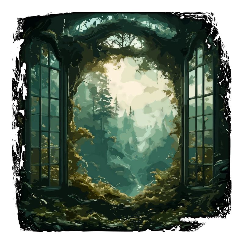 Window in the Forest / Trees / View / Wilderness