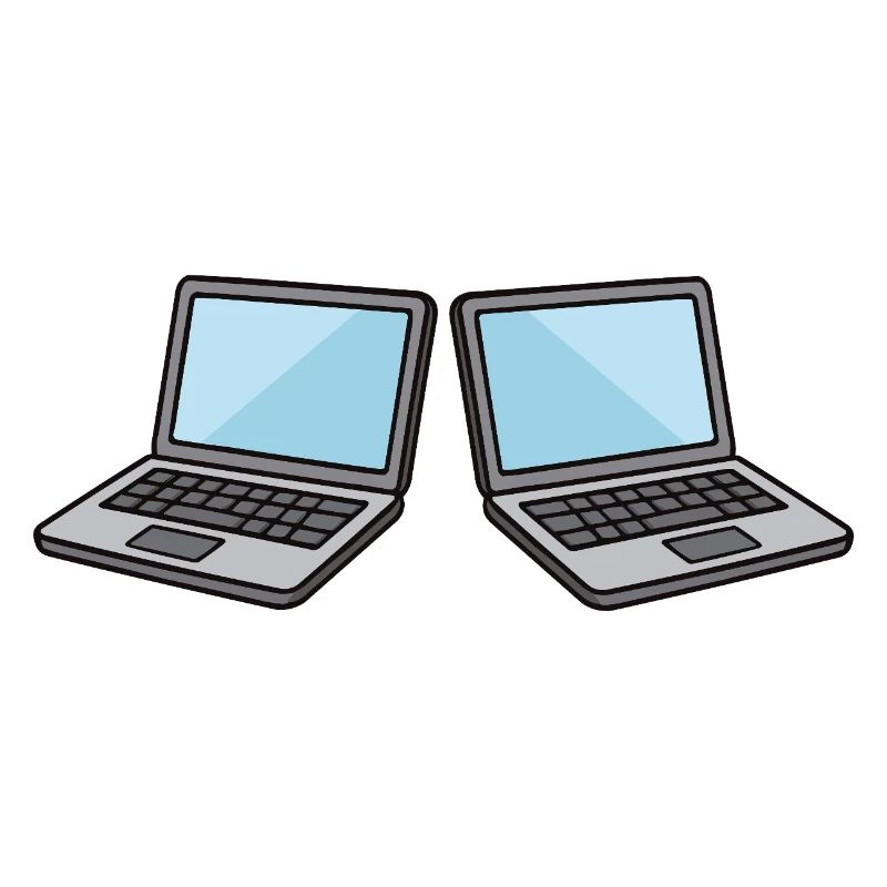 Doppel-Laptops Kollaboration