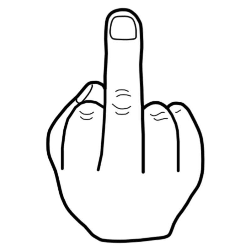 Middle finger Stinkfinger
