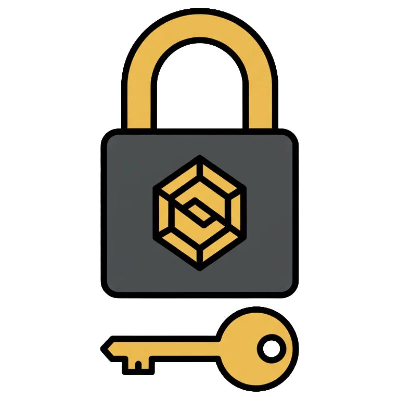 Crypto Security | Lock & Key Symbol
