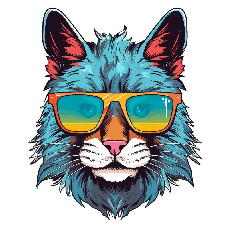 Luchs mit Sonnenbrille