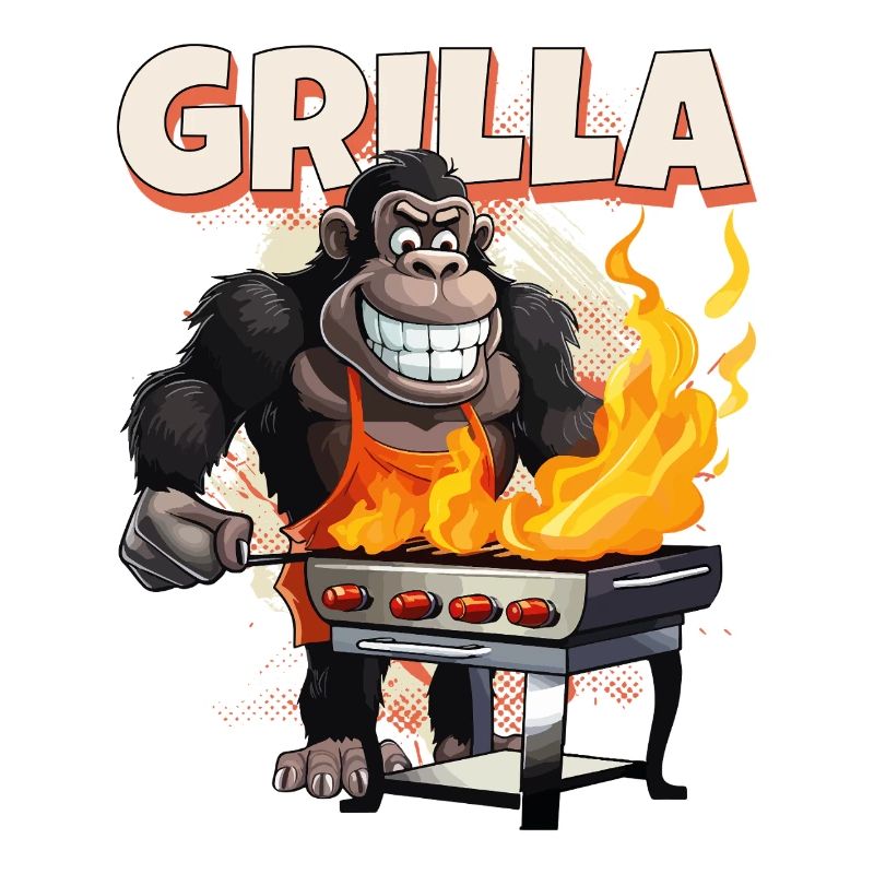 Grilling Grilla Griller Gorilla BBQ Saying Funny