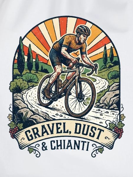 Kiesstaub & Chianti Distressed Cycling Tee