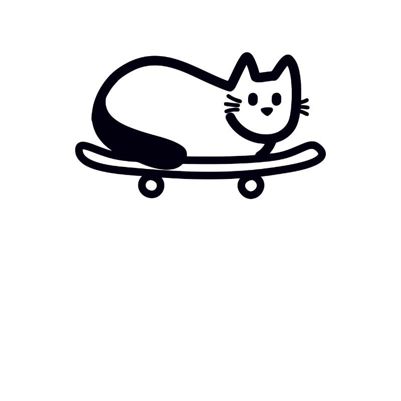 Cat on skateboard