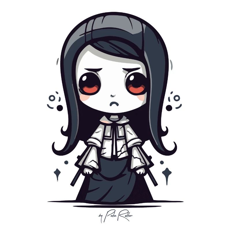 Chibi Japanisches Samurai-Mädchen