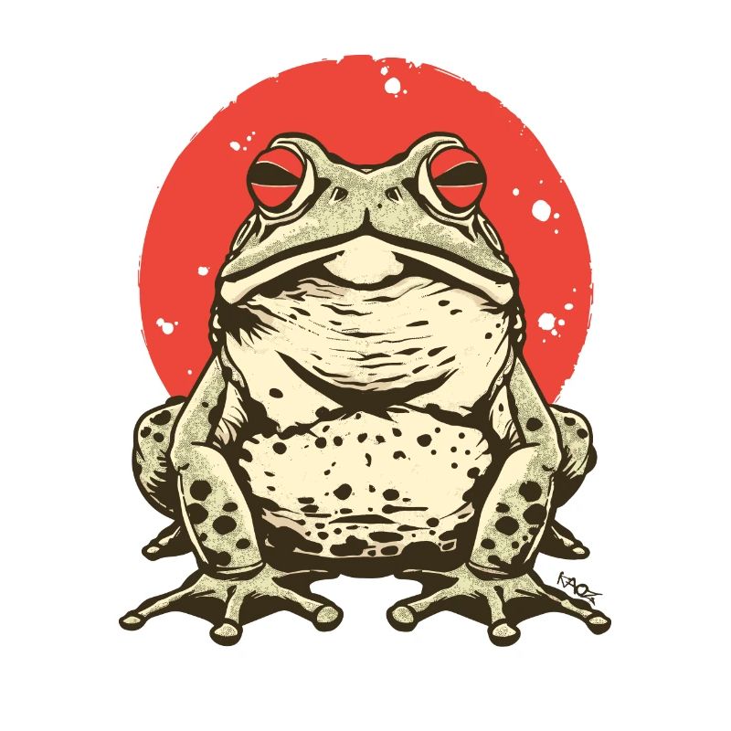 A big, fat Japanese frog toad