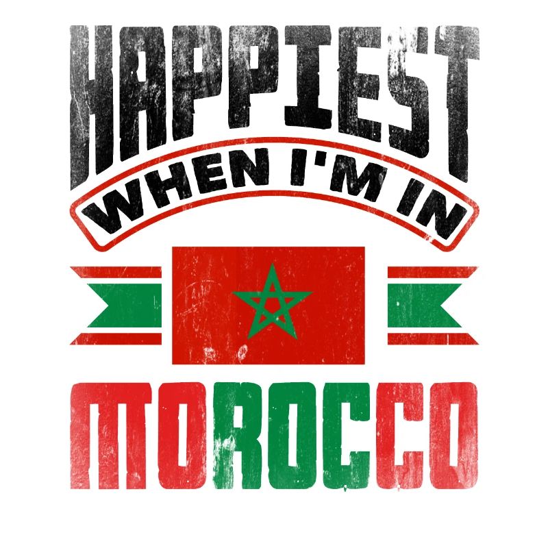 Morocco Moroccan Morocco Flag Happiest When Im In