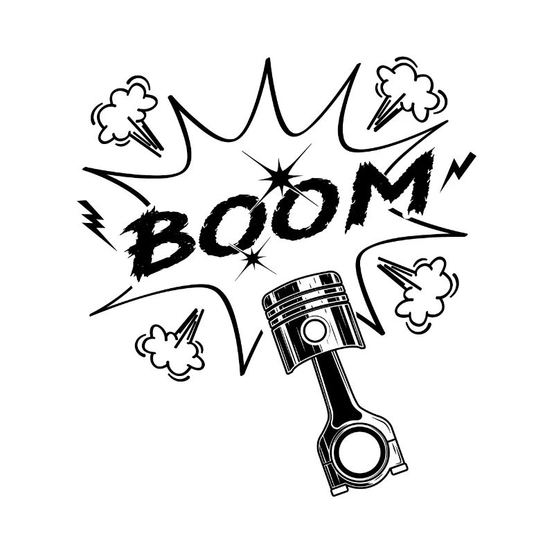 Piston Boom Mechanic Car Mechatronics Garage