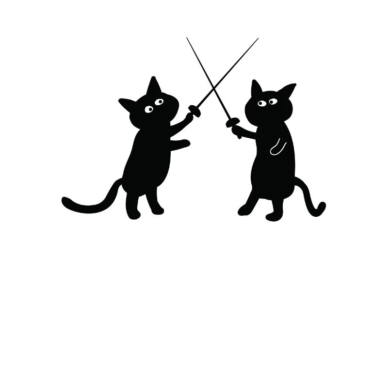 Fechten Katzen Fechter