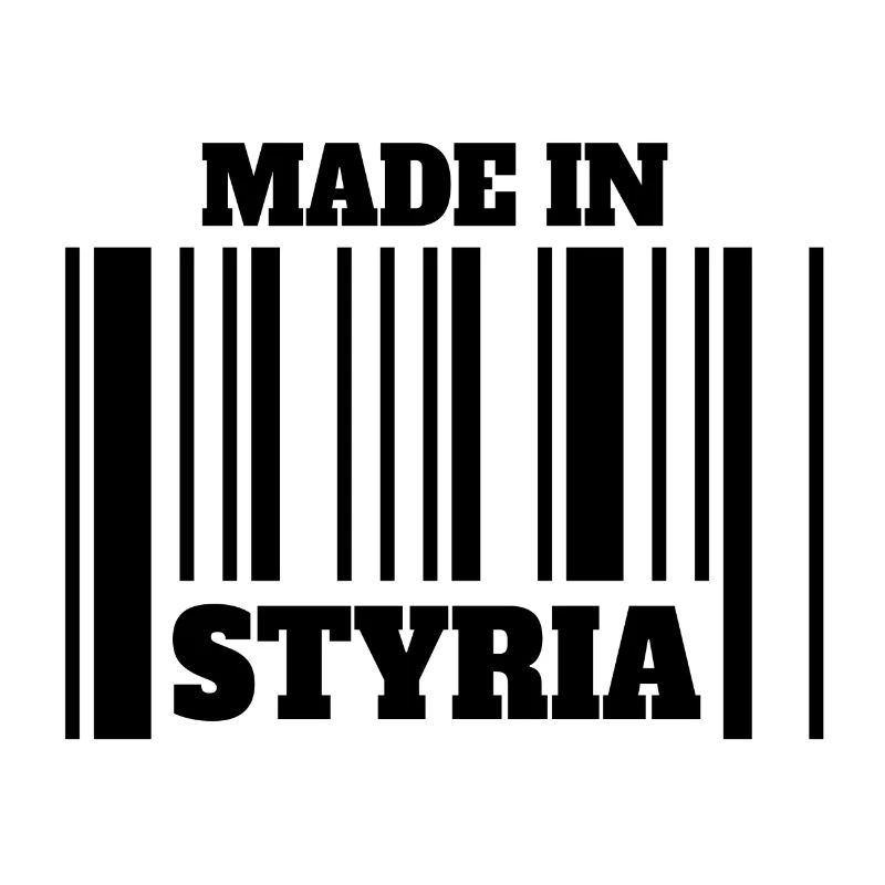 MADE IN STYRIA STEIERMARK STEIRER BARCODE GESCHENK