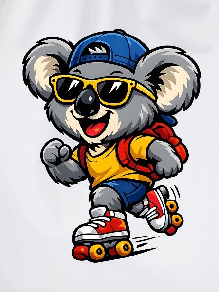 Koala mit Rollschuhen – Süßes Freizeitmotiv